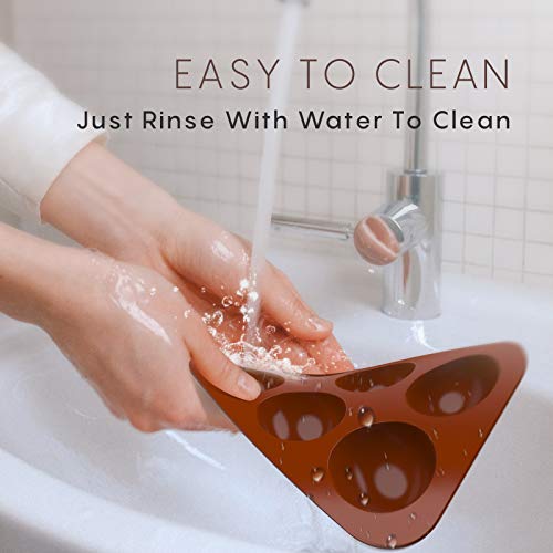 2Pack 6 Holes Chocolate Making Silicone Mold, Round Shape Silicone Mold, For Cake, Jelly, Pudding, Hot Chocolate Bomb