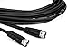 ViewTV Coaxial Cable RG59 Coax Cable with Coax Coupler Female Type Connectors for TV Antenna Audio Modem Satellite Receiver Black Coax Cable 25 Feet