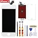 for White iPhone 5 4.0inch Screen Replacement Retian LCD Touch Screen Digitizer Fram Assembly Full Set with Tempered Glass Screen Protector + Tools + Instructions