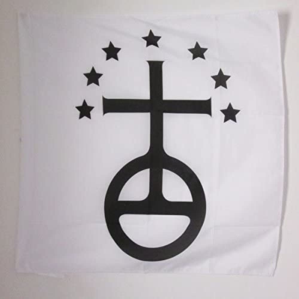 AZ FLAG - Carthusian Order Flag - 3x3 Ft - 100% Polyester Order of Saint Bruno Banner with Sleeve - Fade Resistant - Vivid Colors - 3' x 3' Feet - 90x90 Cm