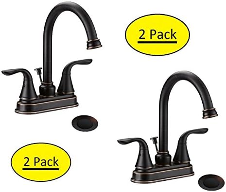 2 Packs Contemporary Design Bathroom Vanity Faucet In An Oil Rubbed Bronze Finished Looks Classy And Elegant In Your Home Or Office