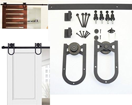 Mrhardware Sliding Barn Door Hardware Basic Sliding Track Hardware Kit (U 6FT)