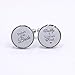 LParkin Wedding Gift Cuff Links -Father of the Bride ; Daddy I love you first (White)