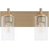 Quorum Lighting Fallstaff - 2 Light Bath Vanity-9 Inches Tall and 14.5 Inches Wide-Aged Brass Finish