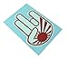 JDM Shocker Japan Rising Sun Flag Racing Sticker Decal Vinyl Sticker RED (Come With hand decal)