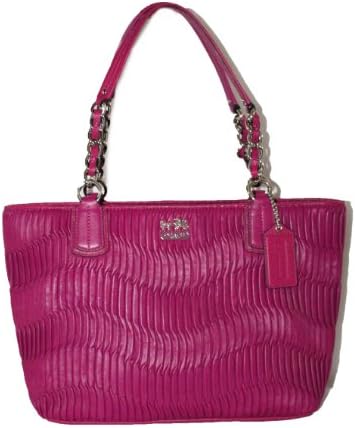 Coach Madison Gathered Leather Tote-20522 Magenta