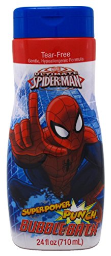 Spiderman Bubble Bath 24 Ounce Superpower Punch (709ml) (2 Pack)
