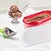 Tovolo Tilt Up Ice Cream Scoop, Ergonomically Balanced Hand, Chrome Plated, Dishwasher Safe, Fuchsia