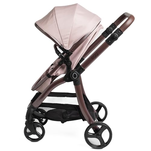 Roma Egg - Hush Violet Dolls Pram & Pushchair, Adjustable Handle 60-78cm, 2-in-1 Seat Unit/Carry Cot, Lightweight, Suitable for Dolls Up to 57cm, Gloss Lilac Chassis
