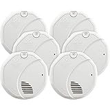First Alert BRK 3120B-6 Hardwired Photoelectric and Ionization Smoke Alarm with Battery Backup, 6 Pack, White