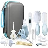 Baby Grooming Kit,Newborn Essentials Must Haves Safety Healthcare Set 15 in 1 for Boy or Girl Includes Hair Brush Comb Nail C