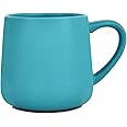 Bosmarlin Large Glossy Ceramic Coffee Mug, Tea Cup for Office and Home, 18 oz, Suitable for Dishwasher and Microwave, 1 Pack (Aquamarine)