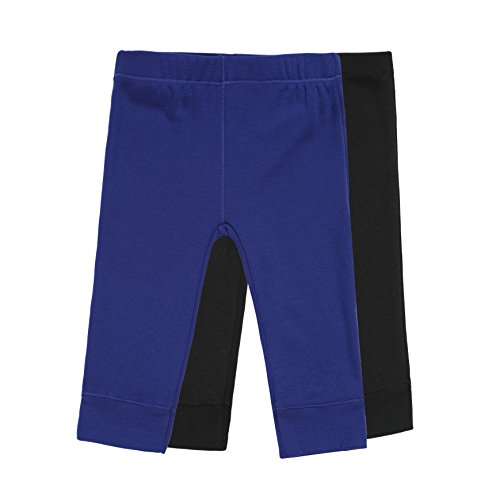 JP Solid Baby Legging Set (Size 3-24 Months) (18M, Black-Royal Blue)