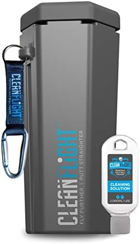 Clean Flight Premium Golf Ball Washer/Cleaner – Golf Accessories for Men- Perfect Portable Rise Kit Washer – Golfer’s Training Kit – Best Golf Gifts for Men & Women – Golf Club Brush