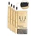 Bamboo Toothbrush, Recyclable Toothbrushes, Biodegradable, Eco Friendly, Vegan, Wood, Plastic Free, Charcoal Infused BPA Free Bristles, Teeth Whitening- Pack of 4