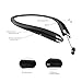 Bluetooth Headphones， Wireless Retractable Sport Neckband Headphones Bluetooth 4.1CSR with Noise Cancelling Microphone and Sweatproof Headphones Suitable for Sports Fitness (black)