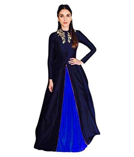 moksha enterprise girl's birthday party wear semi stitched salwars suit gown