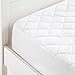 Linenspa Waterproof Quilted Mattress Pad - Hypoallergenic Fill - Deep Pocket Fitted Skirt - Twin