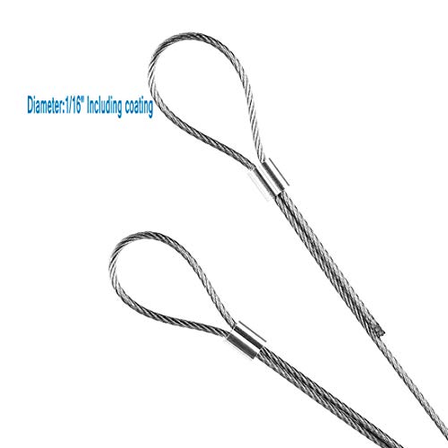 Yountiger Vinyl Coated Wire Rope Aircraft Cable 1/16 Inch (1.5mm