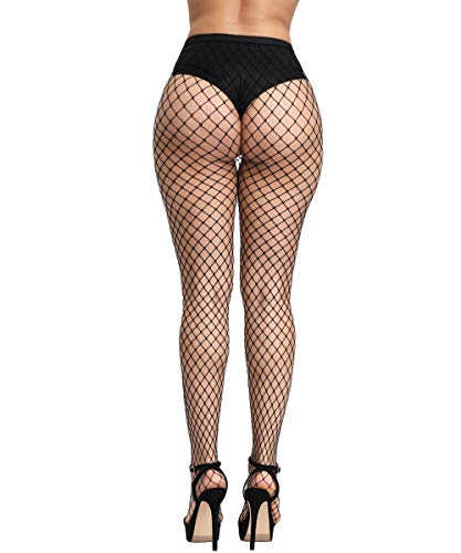 Buitifo Womens Fishnet Tights Sexy Pantyhose Thigh-High Stockings Black (Black 101) - Thumbnail 3