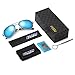 FEIDU Mens Polarized Aviator Sunglasses Metal Frame Unisex Sun Glasses FD9001 (blue/silver, 2.28)