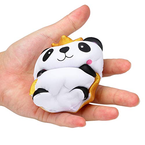Mikilon Super Slow Rising Squishies. Jumbo Panda. Large Soft Scented Cute Kawaii, Colorful Animal Stress Relief Toy for Kids and Adults. Amazing Squeeze Toys (Prince Panda)