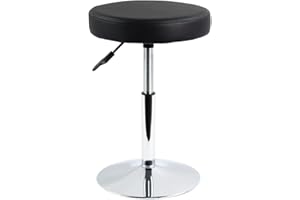 FURWOO Round Step Stool PU Leather Height Adjustable Shop Stool Swivel Counter Stool Office Stool Chair SPA Salon Stool Pedic