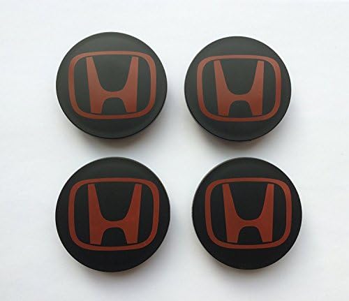 oe hn 44732-S9A-A00 68Mm Alloy Wheel Center Hub Caps Black / Red Logo