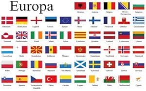 Banderas de los países de Europa (33490449), lona, 50 x 30 cm: Amazon