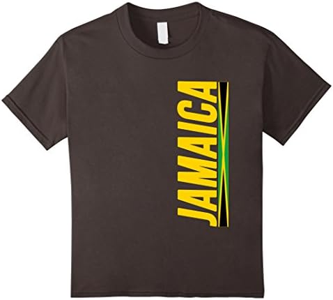 Kids JAMAICA T-shirt Jamaican Flag Tee Souvenir Travel Vacation 4 Asphalt