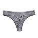 KNITLORD 6 Pack Women's Thongs Underwear Cotton Breathable Panties Hipster Bikini (L)