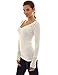 PattyBoutik Women's Crochet Eyelet Inset V Neck Knit Top