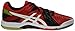 ASICS Men's Gel-Cyber Sensei Volleyball Shoe, Cherry Tomato/White/Black, 6 M US