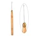 1 Set Hair Extension Tool Kit Plier Hook Pulling Needle 200Pc or so Micro Silicone Link Rings Beads for Professional Hair Styling Tools Accessory (Dark Brown)