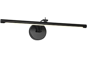 7Degobii Picture Light Dimmable Hard Wired 23.62 Inch Adjustable Swing Arm Black Wall Lights for Pictures Led Display Light for Artwork 14W Warm White