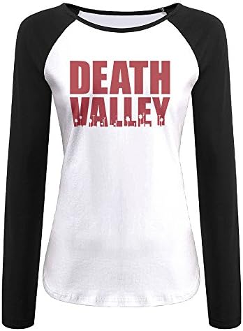 AIJFW Death Valley Letter Women's Crewneck Sleeve Raglan Shirts S
