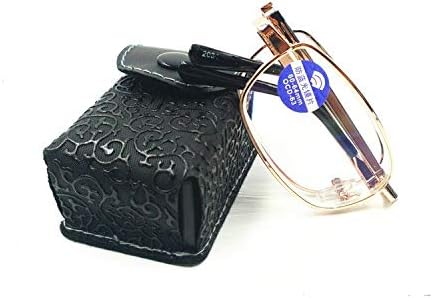 XYBW Read Optics Foldable Reading Glasses in Pocket Hard Case for Men & Women: Folding Travel Readers Spectacles,+3.5