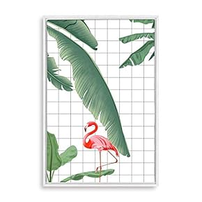 Framed Canvas Home Artwork Decoration Nordic Style Plant Canvas Wall Art for Living Room, Bedroom - 16x24 inches