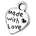 100 Pcs Love Heart Charm