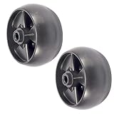 Set of 2, Deck Wheels Replace 734-04155, Bolt Replaces 938-3056 Plus Locknuts. MTD, Cub Cadet, Troy Bilt, White