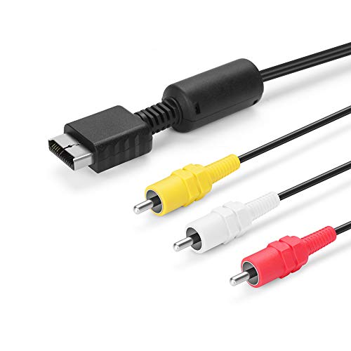 MXRS Audio Video RCA Cable - Game Console Component Accessories Connection AV Cable for PS1 PS2 PS3 Playstation 2.5M (2PC)