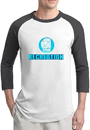 Men Art DanTDM - The Diamond Minecart Casual 3/4 Sleeve Baseball Tee Shirts