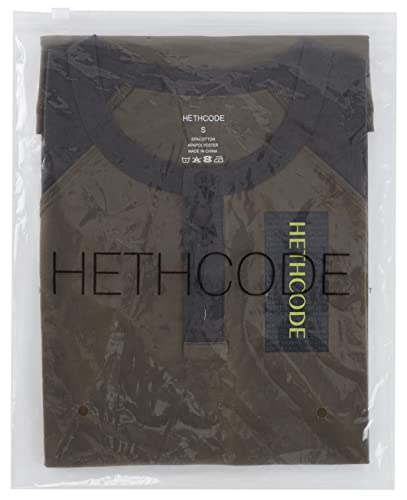 HETHCODE MEN’S CLASSIC SLIM FIT SHORT RAGLAN SLEEVE BASEBALL WORKOUT GYM HIKING HENLEY T SHIRTS NAVY/H.BLUE XL