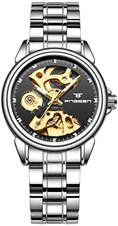 Women's Waterproof Mechanical Watch, Stainless Steel Strap Watch