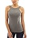 Zeagoo Women's Round Neck Halter Sleeveless Sexy Blouse Stretch Tank Tops