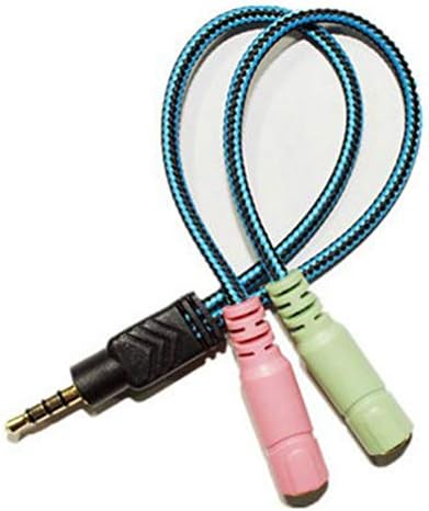 Ghair2 3.5mm Jack Cable Headset Adapter Kit Mutual Convertors for Laptop,Mac,PS4,Smartphone,Tablet Earphone with Headphone/Microphone Simultaneously Y Splitter Audio 2 Female to 1 Male,