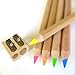Stubby Pencil Studio Eco Highlighter Pencils - Set of 5 Colors - Will Not Bleed or Dry Out - Includes Wooden Sharpener