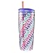 Bubba Envy Double Wall Insulated Straw Tumbler - Dual-Wall Insulation - Spill and Leak Proof Lid - Great to Take Anywhere: Work, Gym, Pool, and More - 24 Ounces - Purple Circle Graphic - BPA-Free