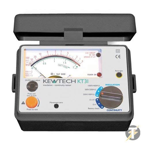 Kewtech KT31 Analogue 250/500/1000V Insulation/Continuity Tester, open