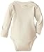 L'ovedbaby Unisex-Baby Newborn Organic G'loved-Sleeve Bodysuit, Beige, 0/3 Months